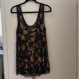FREE PEOPLE SHEER BEADED DRESS